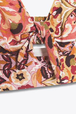 RUSTIC PRINTED KNOT TOP - Zara фото 8