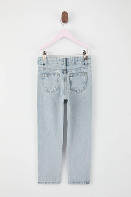 Buz Mavisi Erkek Cocuk Esnek Ayarlanabilir Lastikli Denim Pantolon Jean TKDSS26JE00001 - Trendyolmilla фото 3
