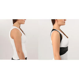 Массажёр-фиксатор для осанки и поясницы, на фастексах, размер универсальный, пакет, цвет чёрный - Onlitop фото 5