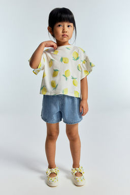 Camiseta de punto con manga de volantes - H&m фото 3