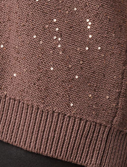 VILATTE / Джемпер из хлопковой пряжи с пайетками  фото 3