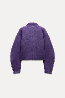 HIGH NECK KNIT JACKET - Zara фото 7