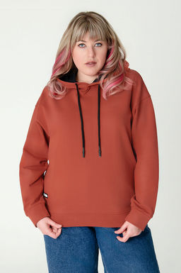 Арт. 15115 Худи женское с капюшоном 46-54 (5 шт) Цвет:терракотовый - Калинка фото 11