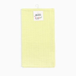 Набор кухонных полотенец Доляна, цвет жёлтый, 35х60см-2шт, 100% хлопок, крупная вафля, 220 гр/м2  фото 5