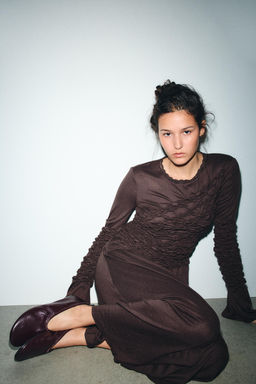 SOFT LEATHER BALLET FLATS - Zara фото 2