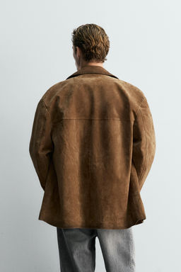 LIMITED EDITION SUEDE LEATHER JACKET - Zara фото 3