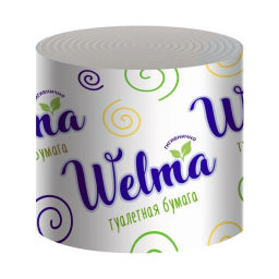 WELMA т/бумага 1-сл. (1 рул.) Эконом (30м) с втулкой