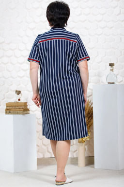 Халат женский , цвет синий белый