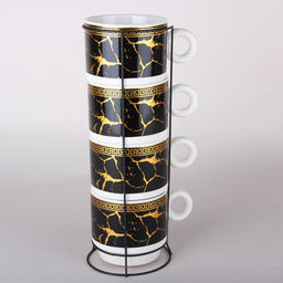 Набор кружек 200мл на подставке 1/5 7496