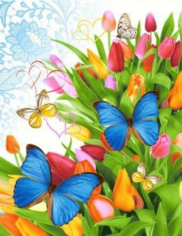 Комплект полотенец 48*60 см, 3 шт., рогожка (Цветник) - Ивановотекстиль фото 2