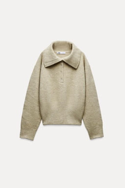 POLO COLLAR KNIT SWEATER - Zara фото 6