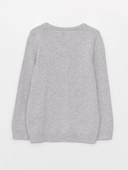 V Yaka Basic Uzun Kollu Erkek ?ocuk Triko Kazak - Waikiki фото 2