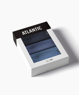 ATLANTIC 3MH-212 Трусы шорты Small Check - набор 3 шт. темно-синий + голубой + деним  фото 7