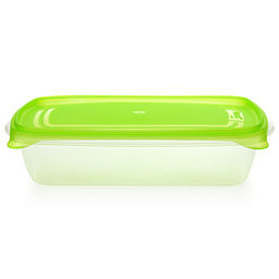 Контейнер для продуктов пластмассовый Трио 1,3л, 23х15х5см, набор 3шт, зеленый, подходит для СВЧ (Россия) - Домашняя мода фото 2