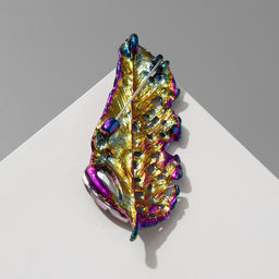 Брошь «Лист» изящный, цветной