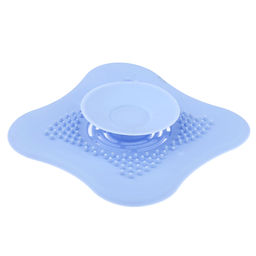 Пробка-сетка для раковины силиконовая 10,5х10,5см h1см, цвета в ассортименте: синий; терракотовый, в п/эт пакете (Китай) - Домашняя мода фото 2