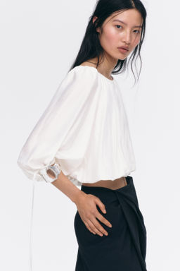 Blusa oversize con lazadas - H&m фото 9