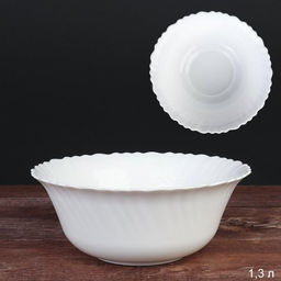 Салатник 1300 мл 203 мм белый А / LHW80/6 (WHITE) /уп 6/36/