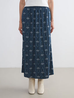 Beli Lastikli Desenli A Kesim Etek