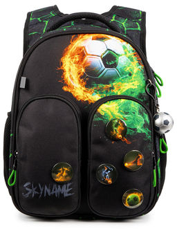 Рюкзак SkyName R9-7 + брелок мячик + значки  фото 2