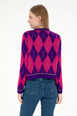 Женский фиолетовый трикотажный кардиган Неожиданная скидка в корзине - U.s. polo assn фото 5