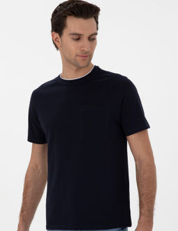 Lacivert Regular Fit Cepli T-shirt - Cacharel фото 3