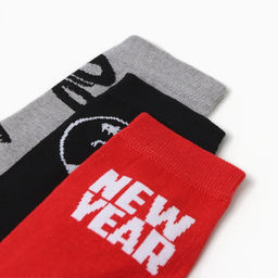 Подарочный набор термос и носки 3 пары KAFTAN New year размер 41-44 (27-29 см)