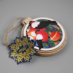 Подвеска световая Снегири, 10 см, от батареек LR413, свечение тёплое белое - Luazon lighting фото 4