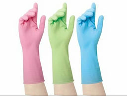 LIBRY перчатки хозяйственные виниловые сверхпрочные размер-L (три цвета) 80гр