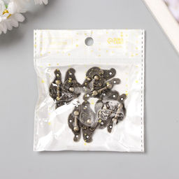 Замок металл для шкатулки «Старинный», набор 4 шт., 3.8×2.8×0.5 см