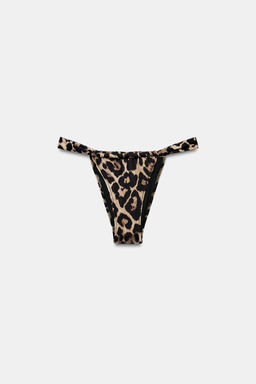BRAGUITA BIKINI CORTINILLA ESTAMPADO ANIMAL / Leopardo - Zara фото 4