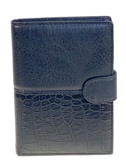 Кошелек-органайзер мужской из натуральной кожи, цвет черный