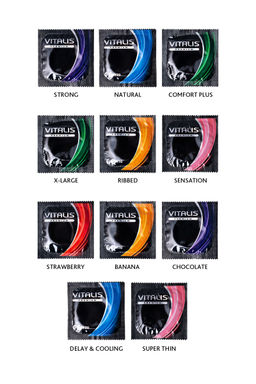 Презервативы Vitalis, premium, микс, 18 см, 5,3 см, 15 шт.  фото 3