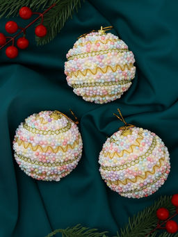 Ёлочные игрушки Абель галант, шары новогодние, d=8 см, 3 шт., колор