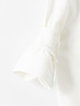 Bisiklet Yaka Bask?l? K?z Bebek Sweatshirt