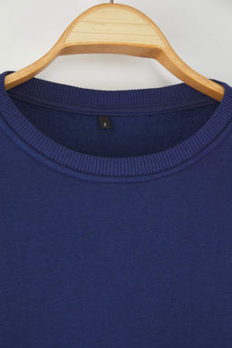 TRENDYOL MAN Siyah Oversize/Genis Kesim Pamuklu Basic Ici Polarl? Kal?n Sweatshirt TMNAW25SW00011 - Trendyolmilla фото 7