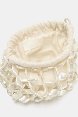 BOLSO SACA EFECTO NACARADO / Gris perla - Zara фото 7