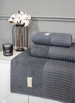 Комплект полотенец Флафи (антрацит) - Kazanov.a. фото 2