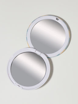 Зеркало складное «Нежность», d=7.5 см, с увеличением х2, голубое