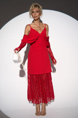 Кружевная юбка Пэрис (красный) - Эльза фото 15