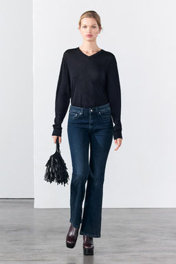 ZW COLLECTION BOOTCUT FULL LENGTH MID-WAIST JEANS - Zara фото 2