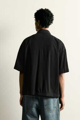 CAMISA RELAXED FIT RELIEVE / Negro - Zara фото 3