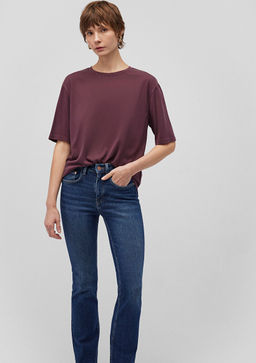 TENCEL TM Mor Modal Basic Tisort - Mavi фото 2