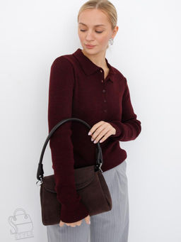 Сумка женская кожаная 2617Y coffee Polina&Eiterou