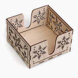 Салфетница новогодняя «Снежинка», 13×10 см, дерево