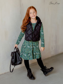 Платье Алиса дл/р горчичные ветки на темной полыни - Sovalina фото 2