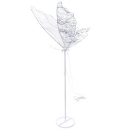Фигура светодиодная "Волшебная Бабочка" на стойке h-2,08м, длина крыла 100 см, без движения,220v,Белый