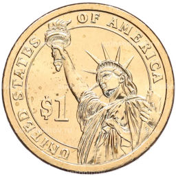 Монета 1 доллар 2010 года (P) США 16-й президент США Авраам Линкольн