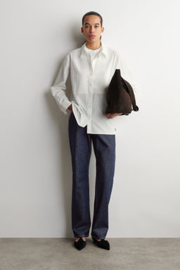 CAMISA DE ALGOD?N PIMA CON CUELLO COMBINADO - H&m фото 7