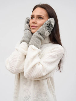 Варежки женские Звезда три цвета 3002-5 - Рассказовские варежки фото 2